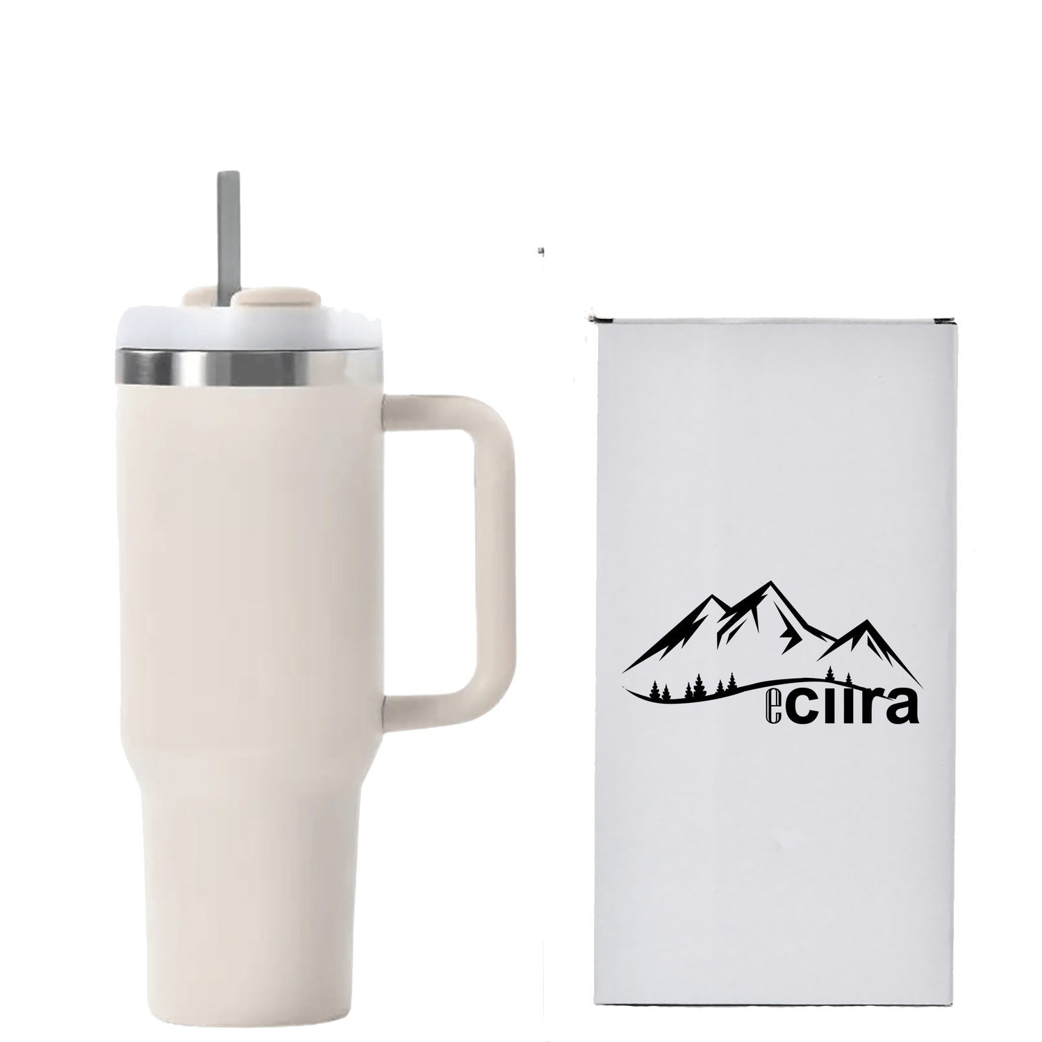 40 oz Stainless Steel Insulated Tumbler with handle - Eciira