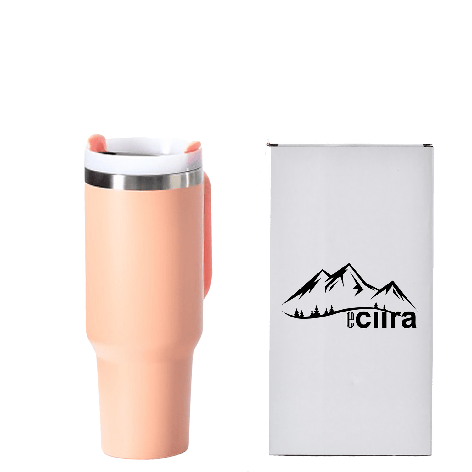 40 oz Stainless Steel Insulated Tumbler with handle - Eciira