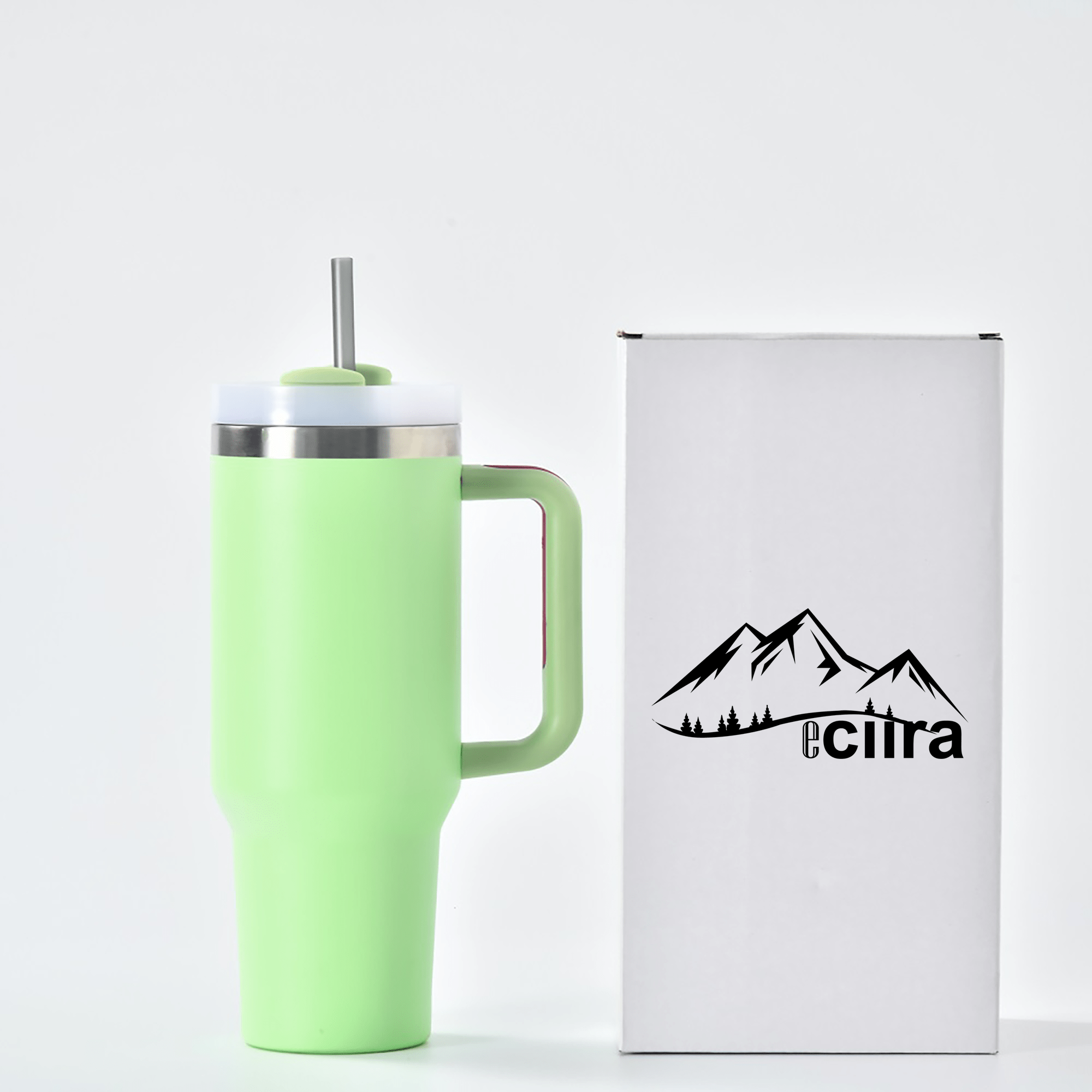 40 oz Stainless Steel Insulated Tumbler with handle - Eciira