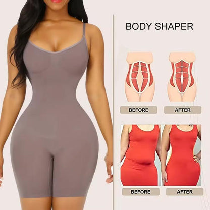 Full Body Shaper Bodysuit with Adjustable Straps - Eciira