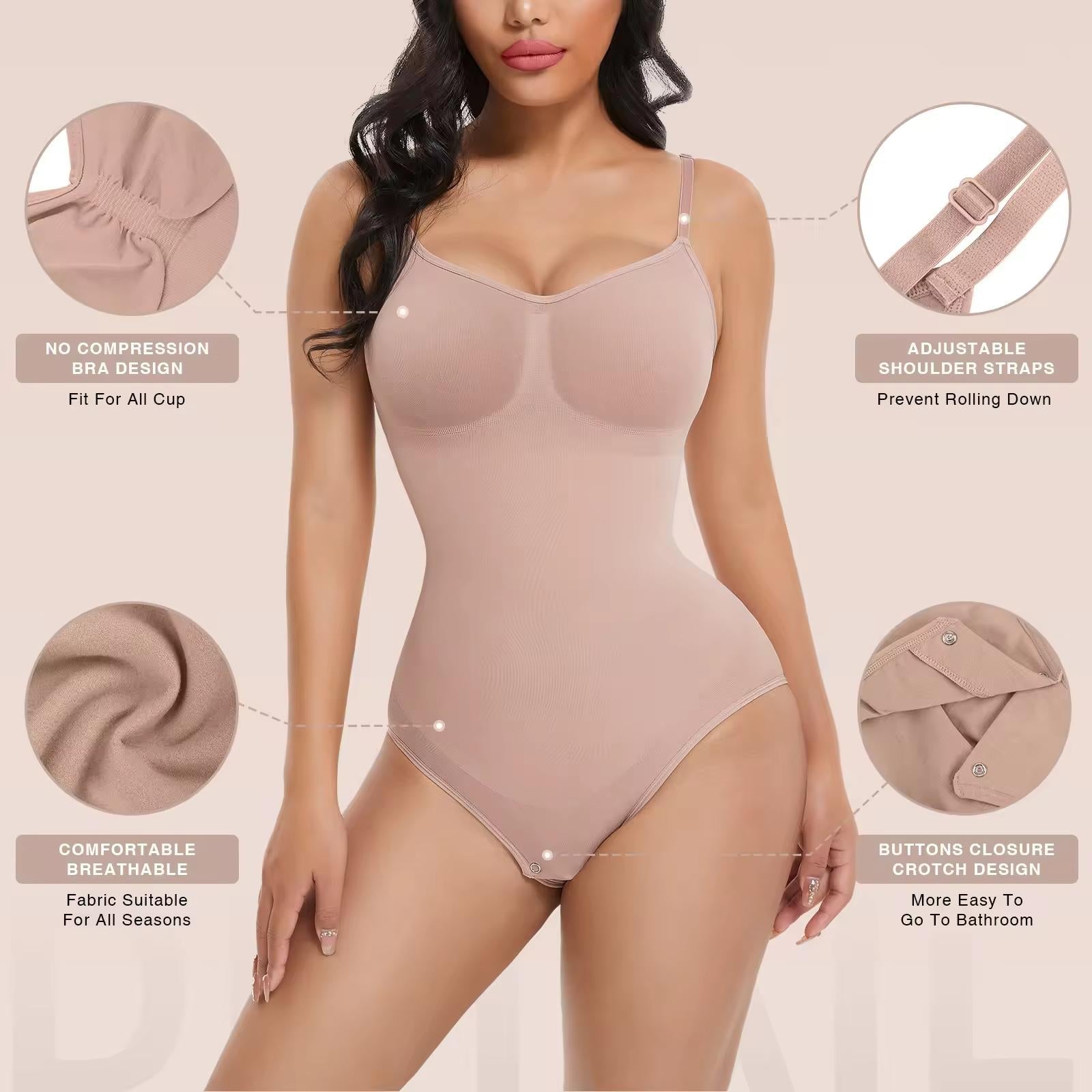 Seamless Comfortable Body Shaper Bodysuit - Eciira